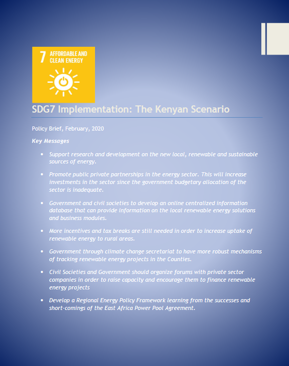 SDG7-Kenyan scenario